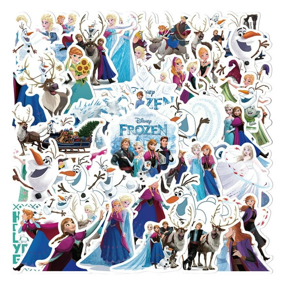 100Pcs Snow Princess Anime Stickers - Manga Vinyl Decals for Water Bottle, Laptop, Phone, Gift for Anime Lovers (Kids/Teens/Adults)