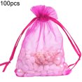 100Pcs Solid Color Yarn Gift Bag Wedding Candy Lucky Pouch Storage