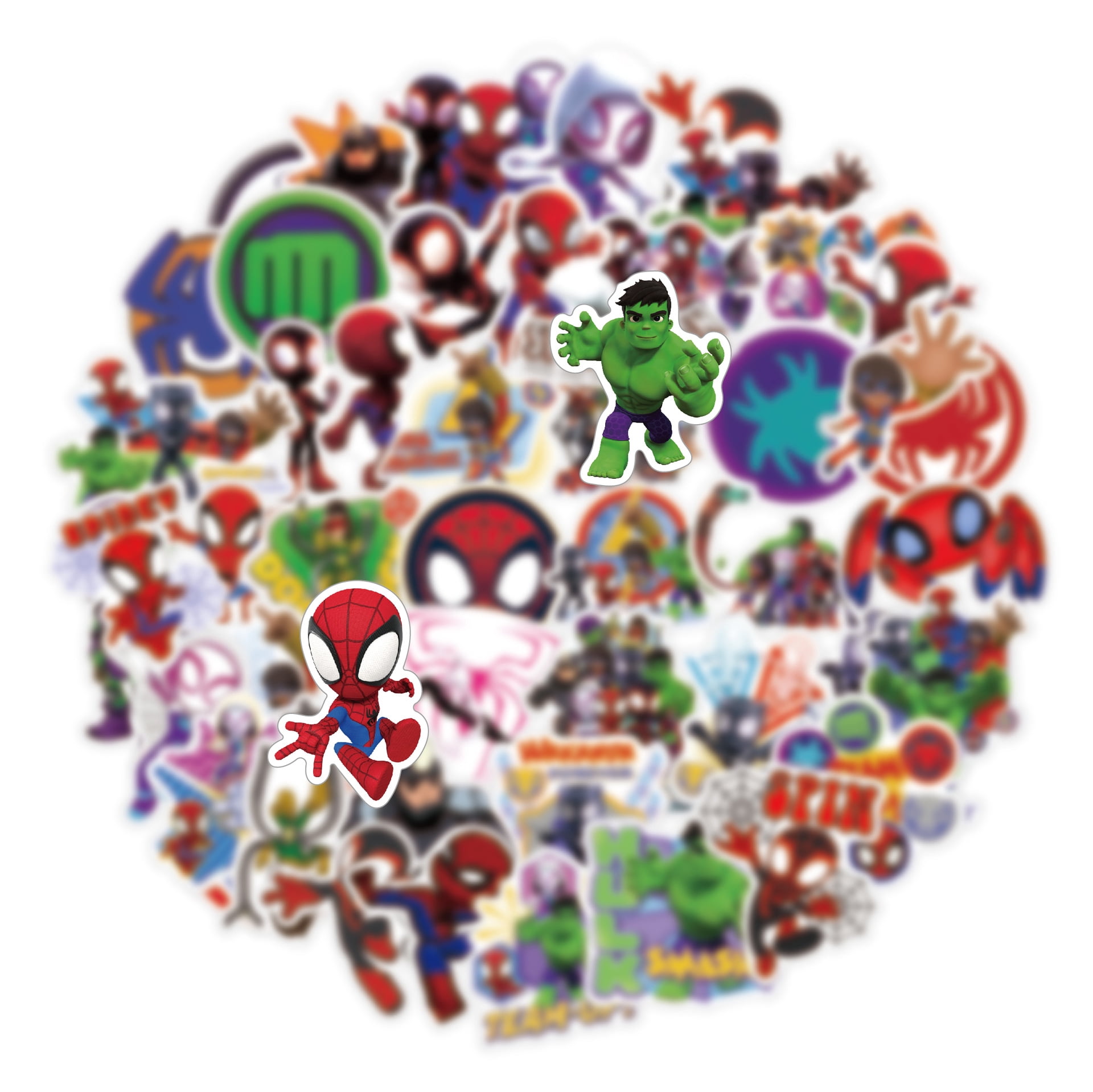 Sticker Animation Cartoon 100Pcs Spider Man Stickers Animation Classic Cartoon Anime Stickers for ...