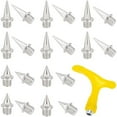 thumbnail image 1 of 100Pcs Spikes Replacement for Track Shoes 3/4 Inch Shoe Spikes Replacement with Spike Wrench Cross Country Spikes Golf Shoe Spikes for Hiking Sprint Sports Short Running Track Shoes, 1 of 6