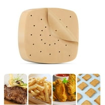 100Pcs Square Perforated parchment paper,8.5x8.5In Disposable Air Fryer Liners,Unbleached Parchment Paper for Baking,Cooking,Oven