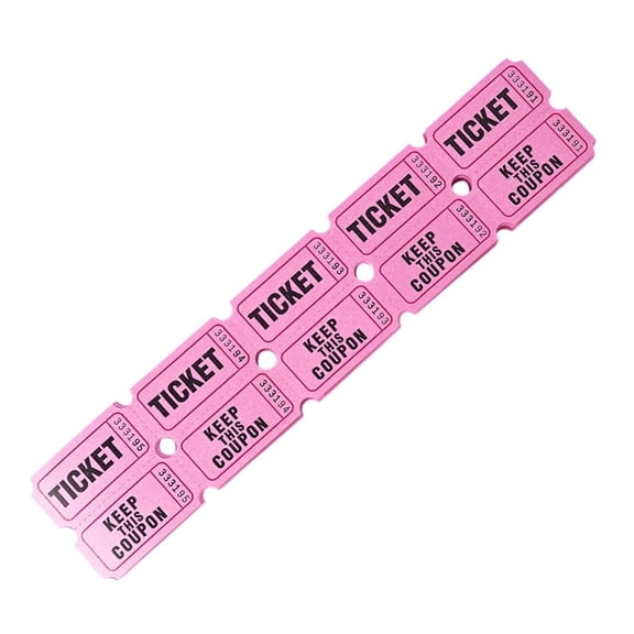 100Pcs Standard Size Raffle Tickets Double Roll Consecutively Numbered for Event Carnivals Entry Class Reward Prizes