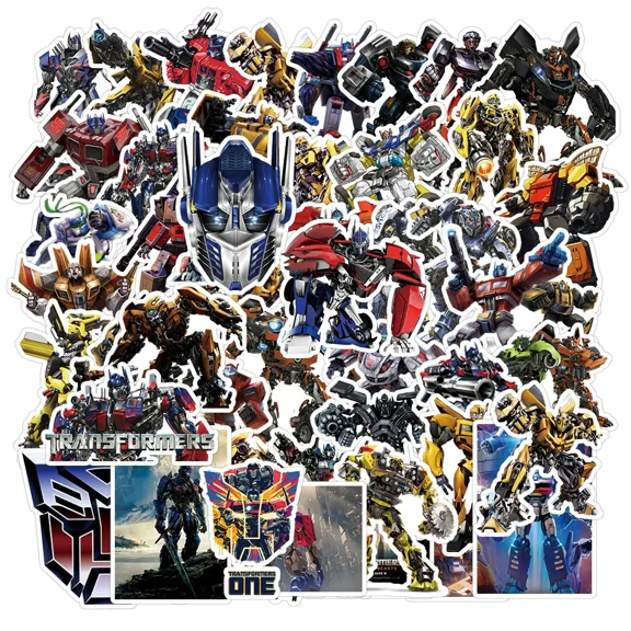 100Pcs Stickers for Transformers Cute Cartoon Graffiti DIY Waterproof Phone Laptop Luggage Skateboard Scrapbook for Kid/Adults