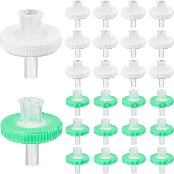 100Pcs Syringe Filter 0.22um/0.45um Pore Size Nylon Disposable Microporous Needle Syringe Filter Hydrophobic Membrane Filtration DIY