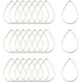 thumbnail image 1 of 100Pcs Teardrop Linking Rings Links Connectors Ring Jewelry Frame Bezel Links Jewelry Findings Charms for Women DIY Dangle Earrings Jewelry Making 16x11x1mm, 1 of 4