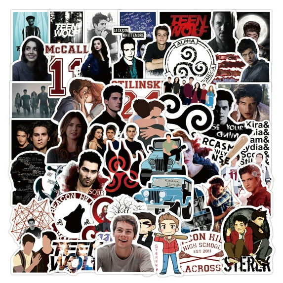 100Pcs Teen Wolf Stickers for Kids Gifts Water Bottle Cup Laptop Guitar Car Bike Skateboard Luggage Box Waterproof