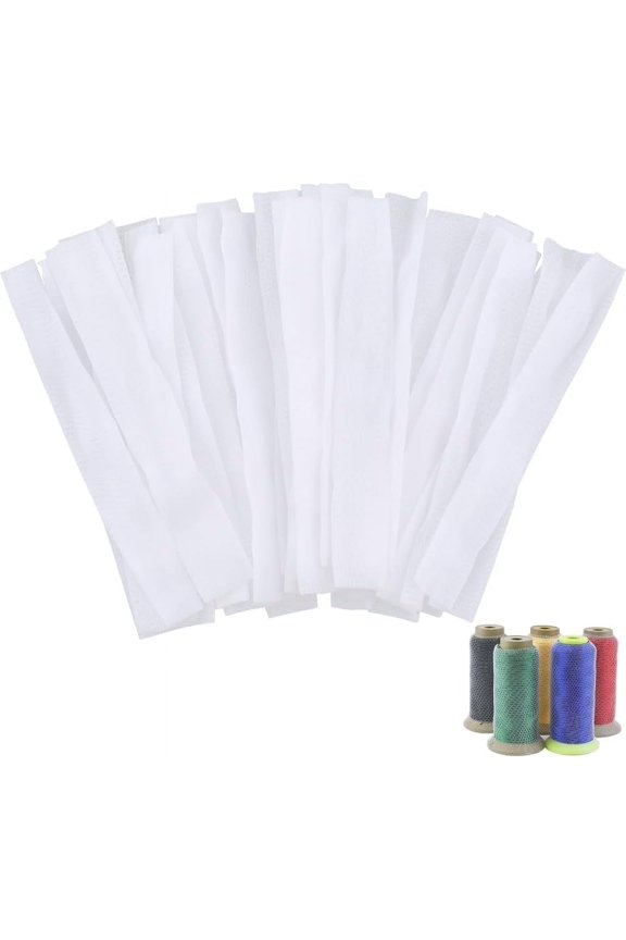 100Pcs Thread Net Spool Saver Huggers Cosmetic Makeup Brush Protective Mesh Sewing Thread Cones Nets