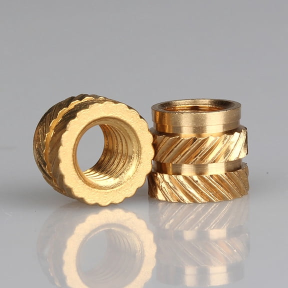 100Pcs Threaded Insert Self-Clinching Nut Brass Internal Thread Knurled M2.5 M2.5*4*3.5 YIWEI