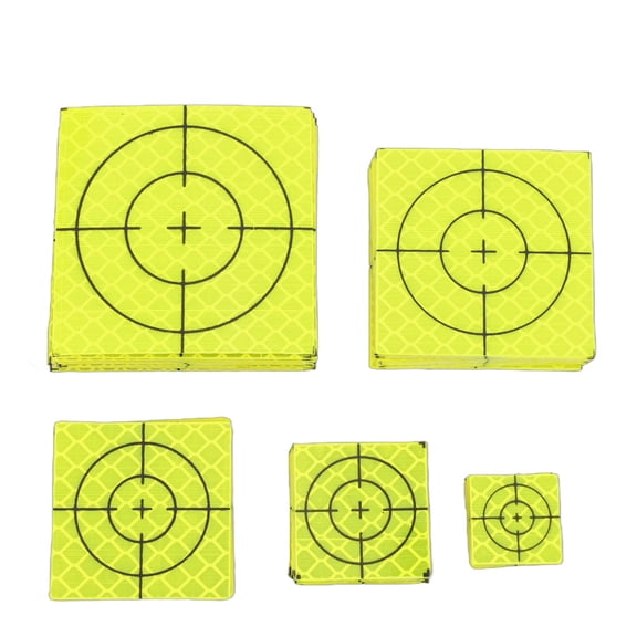 100Pcs Total Station Reflective Aiming Target Sticker Measuring Phosphor 60-20Mm
