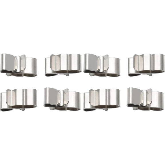 100Pcs Trailer Frame Wire Clips, 23mm Length Solar Panel Wire Clips, 304 Stainless Steel Cable Clamps Double-Wire Clips for PV Wiring Boat Cable (Pack of 2)