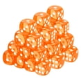thumbnail image 1 of 100Pcs Translucent Polyhedral Dice 16mm Square Dice W Rounded Edge, Orange, 1 of 6