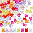 thumbnail image 1 of 100Pcs Transparent Acrylic Beads Bead in Bead Dyed Rabbit Mixed Color 15.5x12x9.5mm Hole: 2mm 100pcs, 1 of 6