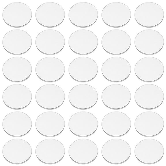 100Pcs Transparent Circle Reusable Cake Boards for Display Flat Round White 24.5x2mm