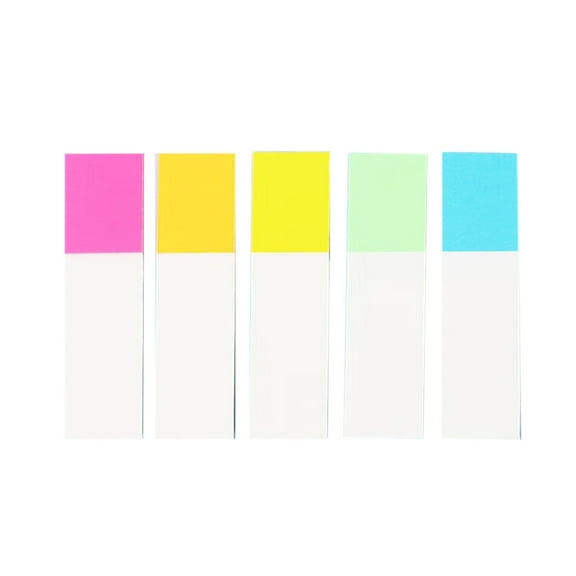100Pcs Transparent Sticky Notes Index Tabs Fluorescent Page Markers Multicolor Self-Adhesive Book Tabs
