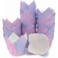 thumbnail image 1 of 100Pcs Tulip Cupcake Liners Baking Paper Cups Holders Greaseproof Muffin Cases Wrappers for Wedding Birthday Christmas Party Baby Shower Anniversaries All Festivals(Pink/Blue ), 1 of 8