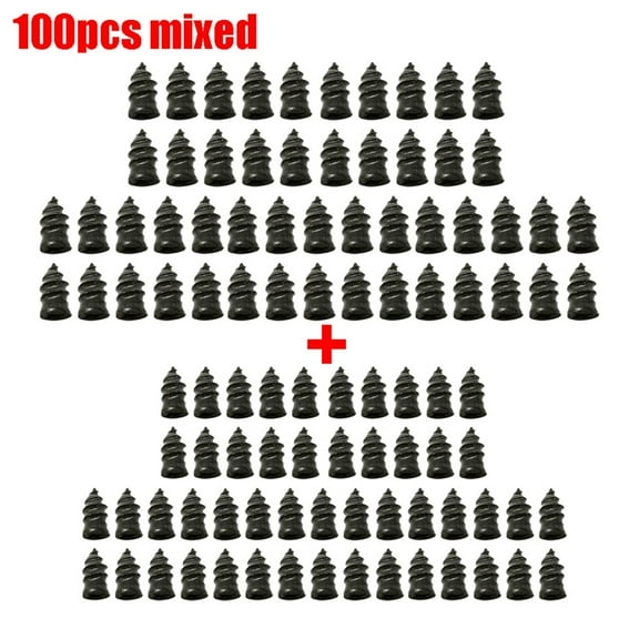 100Pcs Tyre Repair Rubber Nails Car Puncture Repair Screws Kit Vacuum Tyre Fast Repair Tool for Car Motorcycle Motorbike Bike Truck