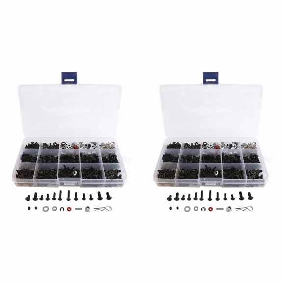 100Pcs Universal RC Kit Hardware Fasteners Set for 1/8 1/10 1/12 1/16 RC Cars