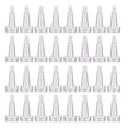 thumbnail image 1 of OUNONA 100Pcs Clear Vial Bottle Caps Plastic Horn Shape Sealing Caps for Essence, 1 of 7