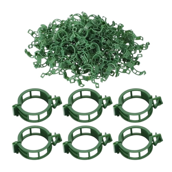 100Pcs Vine Climbing Clips for Garden Plant Support Green Large Plastic Tomato Fixing Holders for Outdoor Trellis Cages and Greenhouse Gardening