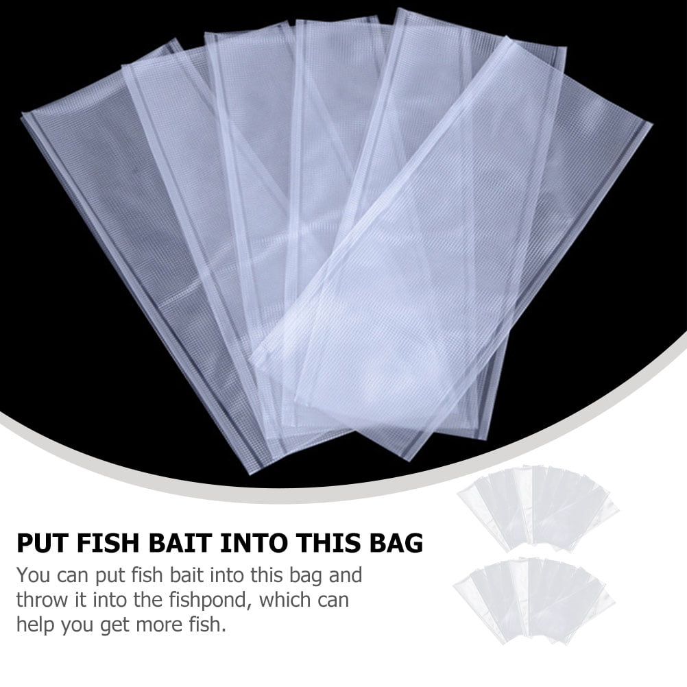 100Pcs Water Soluble Bags Fishing Bait Bags Water-soluble Fishing