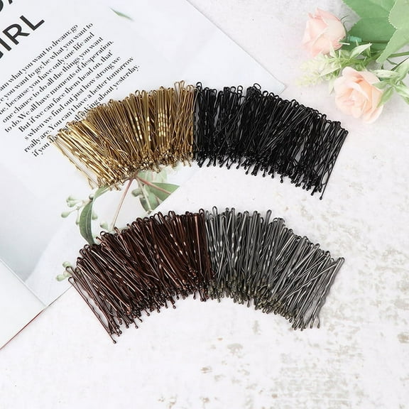 100Pcs Wedding Hair Clips Barrette Hairpins Black Side Wire Folder Styling Tools