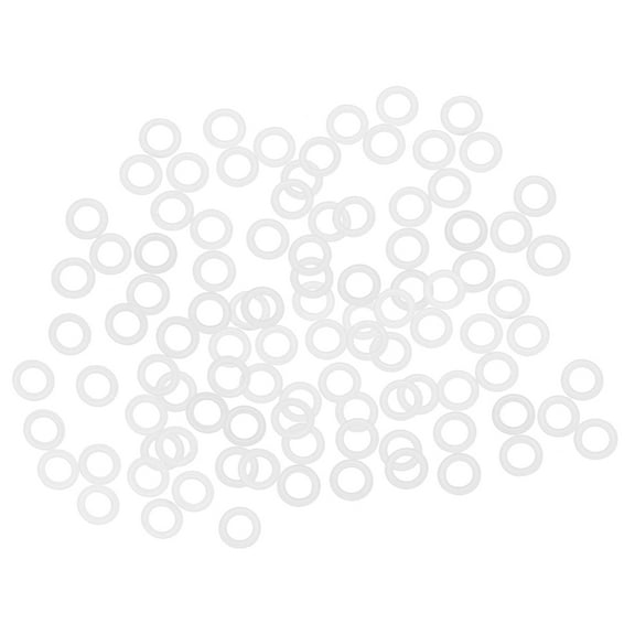 100Pcs White 8mm x 1.5mm Silicone Rubber Gasket O Ring Sealing Ring