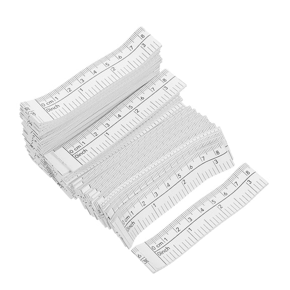 100Pcs White Paper Measuring Tape Dual Sided Disposable Ruler Tape for Accurate Body Measurement