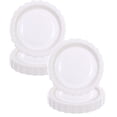 thumbnail image 1 of 100Pcs White Paper Plates 7 Inch, Scalloped Paper Plates Disposable Cake Dessert Dinner Plate For Birthday Shower Wedding Party Decorative Supplies, 1 of 7