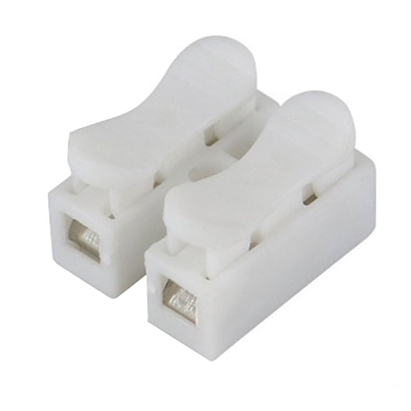 100Pcs White Wiring Terminals Push Quick Wire Cable Connector Spring Loaded Electrical Connectors for Automotive Wiring