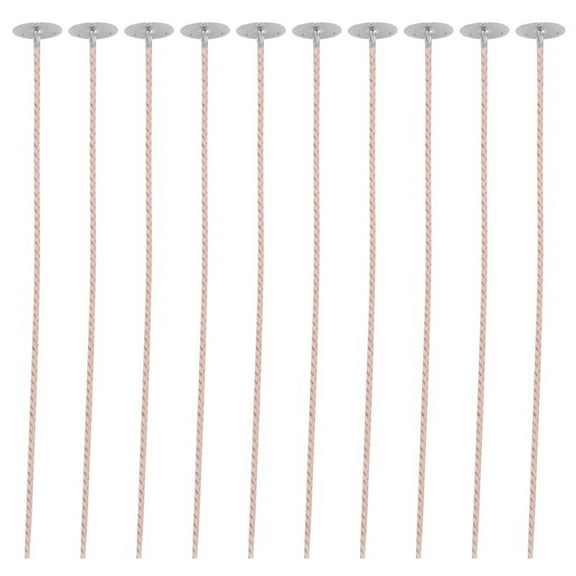 100Pcs Wicks for Soy Candles, 8 Inch Pre-Waxed Candle Wick with Base