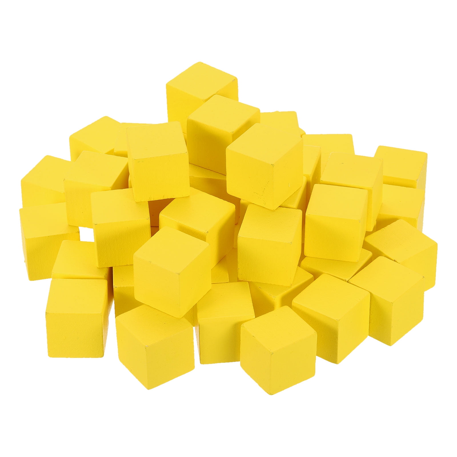 100Pcs Wood Blocks for Crafts, 1 Inch Unfinished Wooden Cube Pine Wood ...