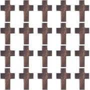 100Pcs Wood Charms Wooden Beads Mini Small Pocket Crosses Natural Wood Rosary Crucifix Easter Holiday Charms for Jewelry Making Charms DIY Necklace Bracelets Craft Supplies