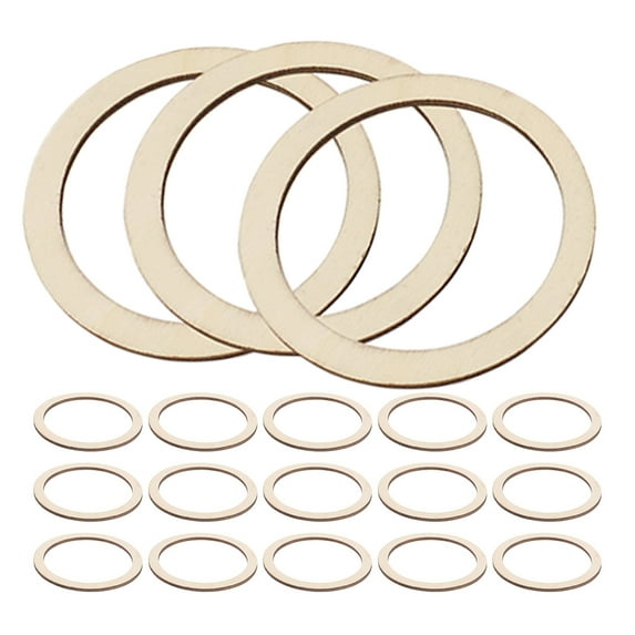 100Pcs Wood Floral Hoops Round DIY Craft Rings DIY Craft Sewing Supplies Wedding Fan DIY Frames