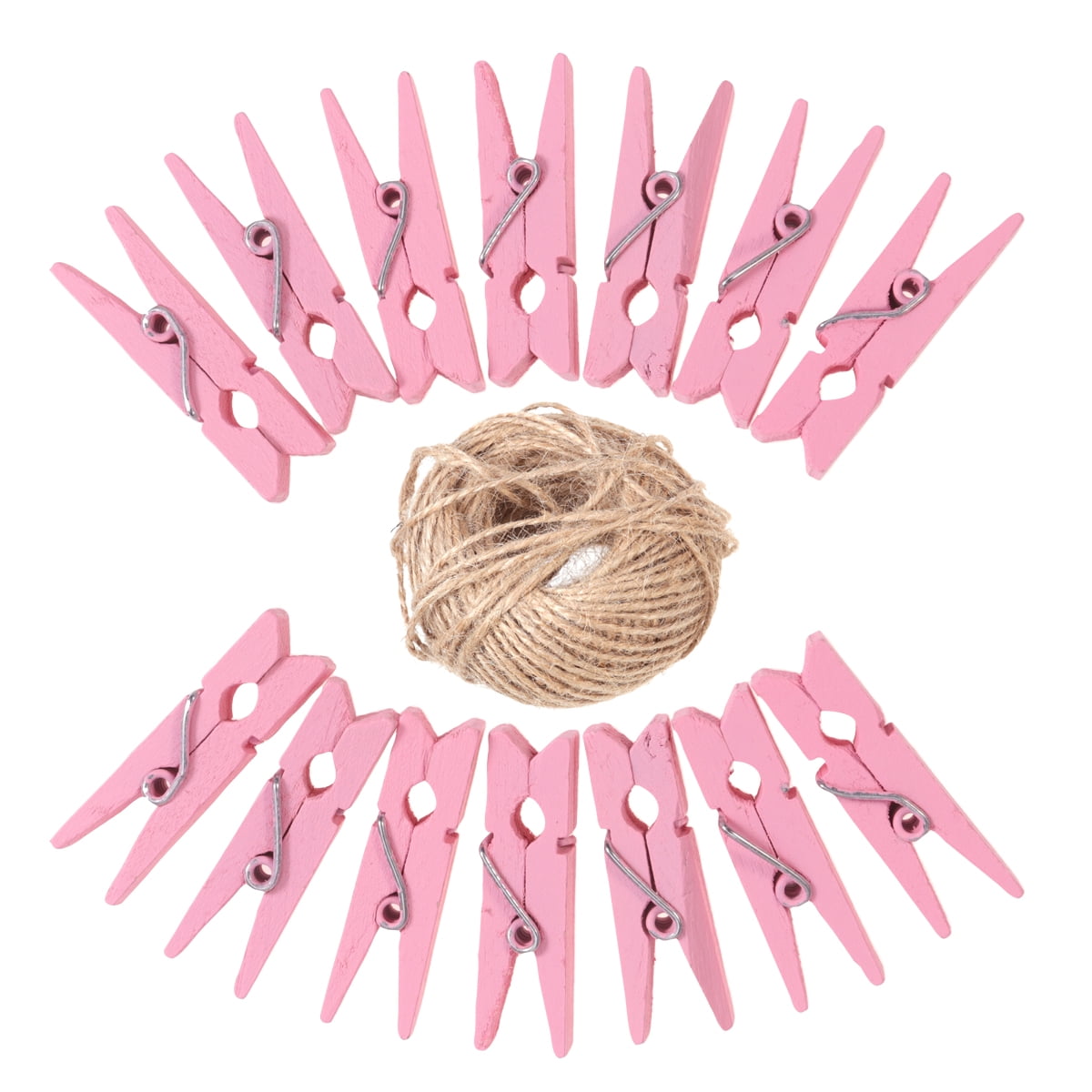 100Pcs Wooden Mini Clips Decorative Clothespin Photo Craft Clips with