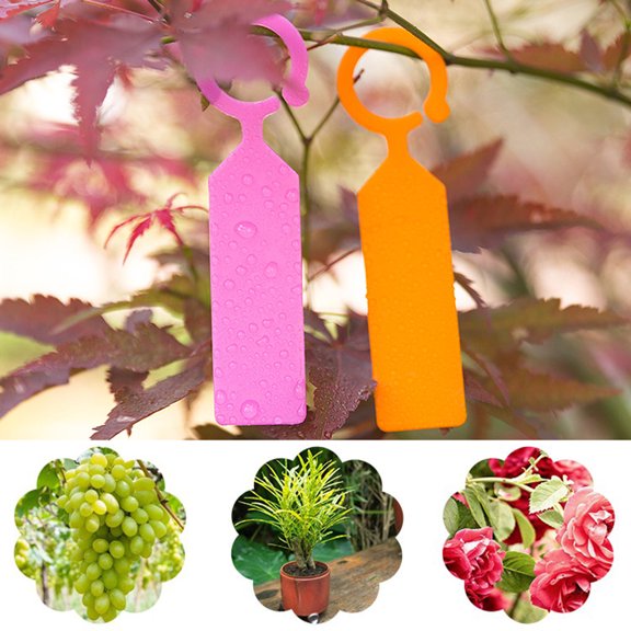 100Pcs Wrap Around Plant Labels Plastic Hanging Garden Tags, Heavy Duty Waterproof Nursery Markers Signs For Seedlings Grape Vines Trees And Flowers