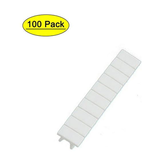 100Pcs ZB6 DIN Rail Terminal Block Marking Labels Marking Tags Blank White