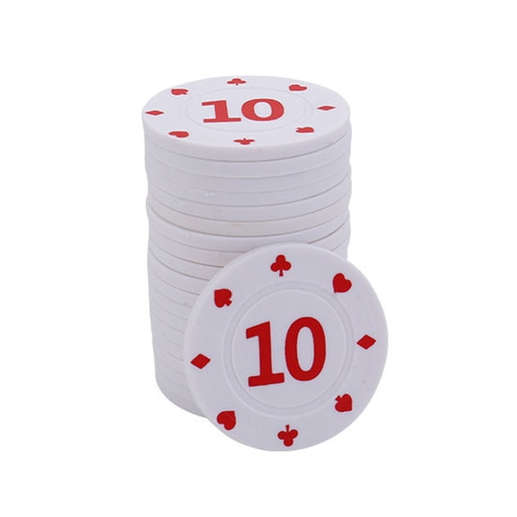 100Pcs/pack Plastic Chip Gambling Chips Professional Casinos Chips European Pokers Chip Set Round Coin Set