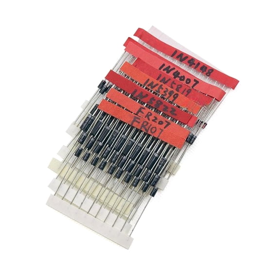 100Pcs/set Diodes 1N4148 1N4007 FR207 1N5819 1N5399 FR107 1N5408 1N5822 Assorted Straight Pin for Electronics
