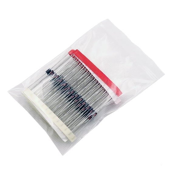 Pack of 100pcs Straight Pin Diodes 1N4148 1N4007 1N5408 1N5819 1N5399 1N5822 FR107 FR207 for Circuit Repair