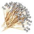 thumbnail image 1 of Bamboo Cocktail Picks Decorative Fruit Toothpicks Soccer, 1 of 7