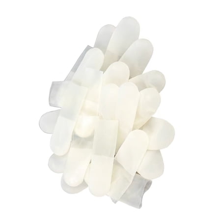100Pieces Clear Frosted Latex Finger Guards Finger Cots For Electronic Repairing
