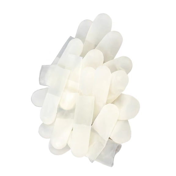 100Pieces Clear Frosted Latex Finger Guards Finger Cots For Electronic Repairing