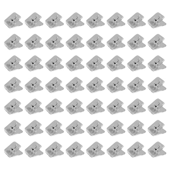 100Pieces Clear Paper Clip Sqaure Shape Paper Clamps File Paper Clip Bag Clip for Bag Document Drawing Board
