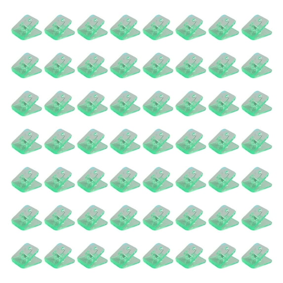 100Pieces Clear Paper Clip Sqaure Shape Paper Clamps File Paper Clip Food Bag Clip for Food Bag Document Drawing Board