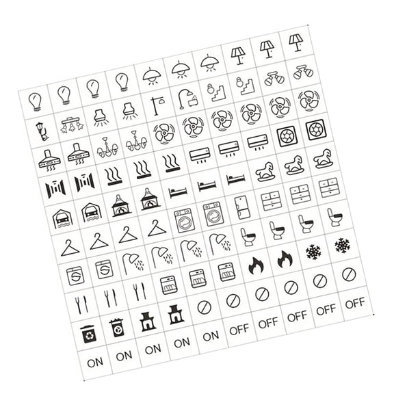 100Pieces Clear Transparent Light Labels Sticker for Home
