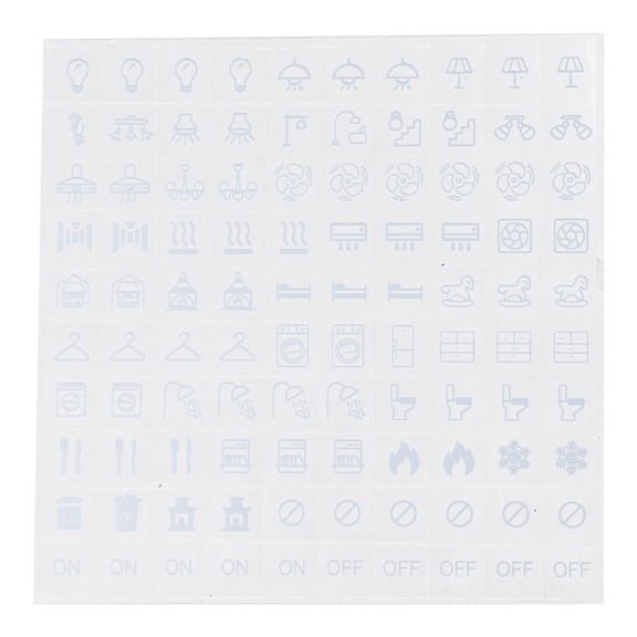 100Pieces Clear Transparent Light Labels Sticker for Home