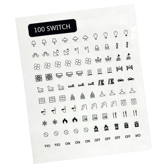 100Pieces Clear Transparents Light Labels Sticker for Home