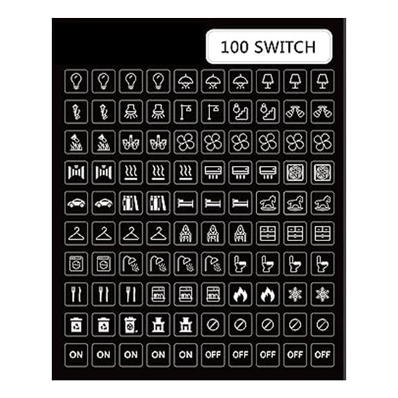 100Pieces Clear Transparents Light Switchs Label Sticker Waterproof Switchs Panel Labels for Home Bedroom Kitchen