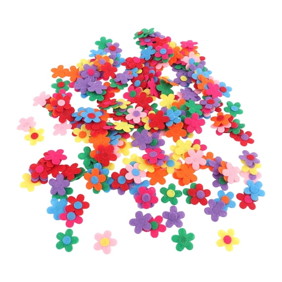 100Pieces Felt Flower 28mm Washable Light Weight Nonwoven Fabric Flower Sticker For Sewing Craft Clothing Embellishments