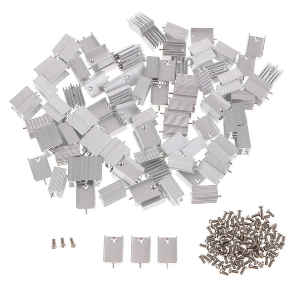 100Pieces For TO-220 Cooling Aluminum Transistor For PC 0.59x0.43x0.83"